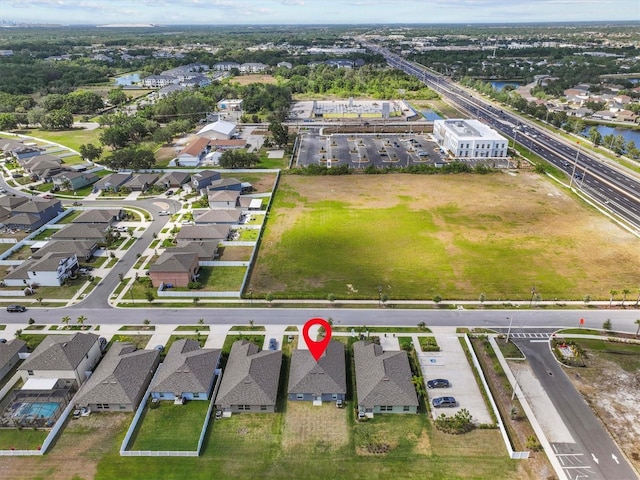 aerial view featuring a residential view