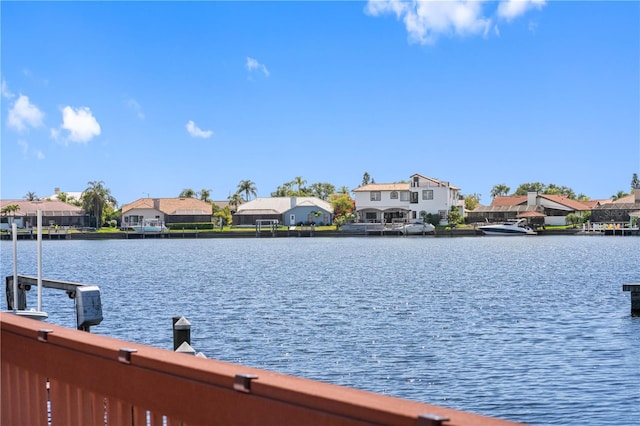 property view of water featuring a residential view