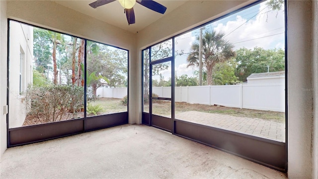 3615 S Church Ave, Tampa, FL 33629 - unfurnished sunroom with a ceiling fan