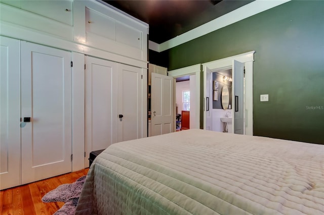 6341 Discovery Ln, Land O Lakes, FL 34638 - bedroom with light wood finished floors and two closets