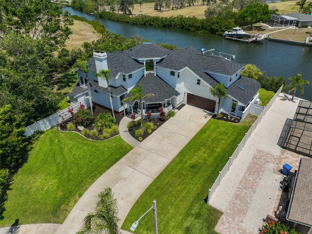 945 Bunker View Dr, Apollo Beach, FL 33572 - aerial view with a water view