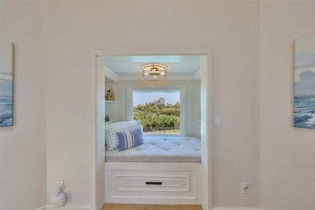 945 Bunker View Dr, Apollo Beach, FL 33572 - doorway to outside featuring crown molding