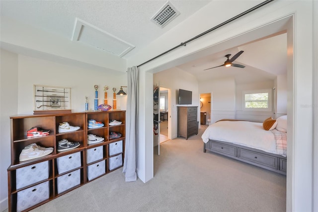 945 Bunker View Dr, Apollo Beach, FL 33572 - bedroom featuring visible vents, attic access, and carpet flooring