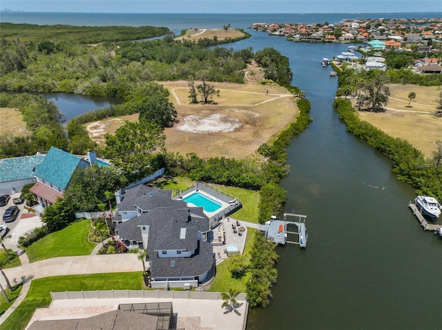 945 Bunker View Dr, Apollo Beach, FL 33572 - birds eye view of property with a water view