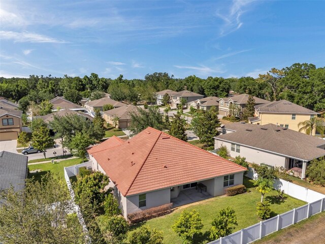 aerial view featuring a residential view