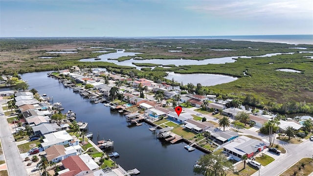 12700 5th Isle, Hudson, FL 34667 - aerial view of property and surrounding area featuring a large body of water