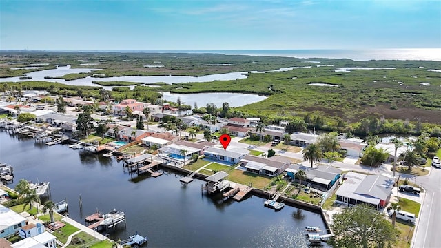 12700 5th Isle, Hudson, FL 34667 - aerial view of residential area with a nearby body of water