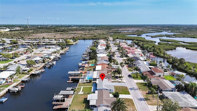 12700 5th Isle, Hudson, FL 34667 - aerial view of residential area with a nearby body of water
