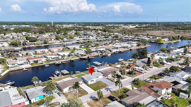 12700 5th Isle, Hudson, FL 34667 - aerial perspective of suburban area featuring a nearby body of water