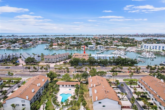 350 Pinellas Bayway S Unit 7, Tierra Verde, FL 33715 - aerial view featuring a water view