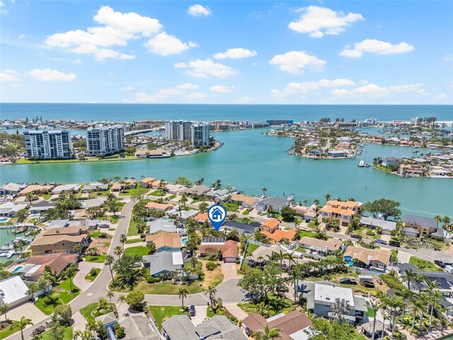 1141 80th Street Ct S, Saint Petersburg, FL 33707 - aerial view of residential area featuring a large body of water