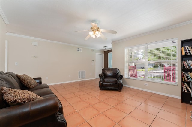 5607 Tanagergrove Way, Lithia, FL 33547 - living room featuring visible vents and crown molding