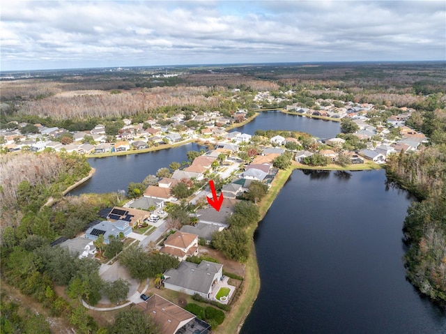 10506 Sky Flower Ct, Land O Lakes, FL 34638 - bird's eye view with a water view and a residential view