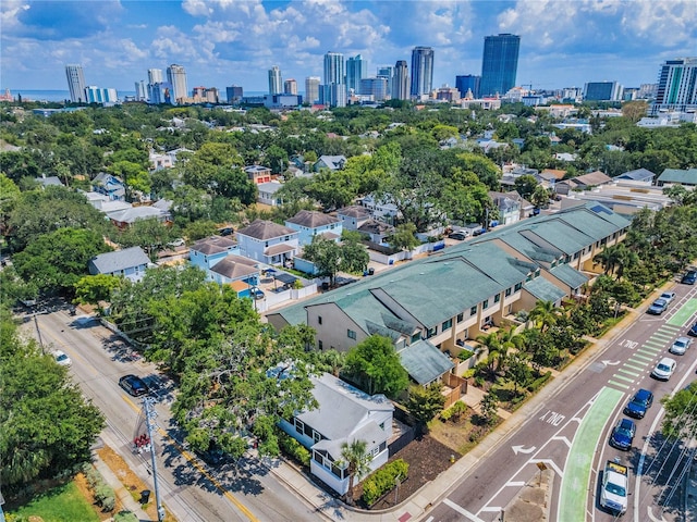 drone / aerial view featuring a view of city