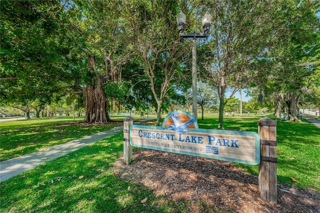 surrounding community featuring a yard