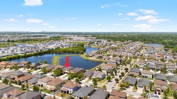 11760 Winterset Cove Dr, Riverview, FL 33579 - drone / aerial view with a residential view and a water view