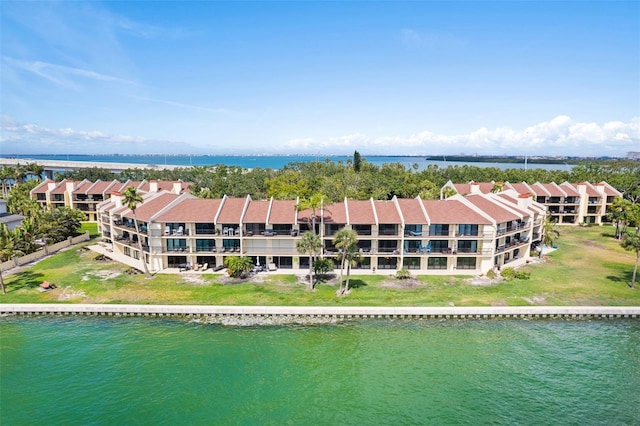 7540 Sunshine Skyway Ln S # 219, Saint Petersburg, FL 33711 - bird's eye view with a water view