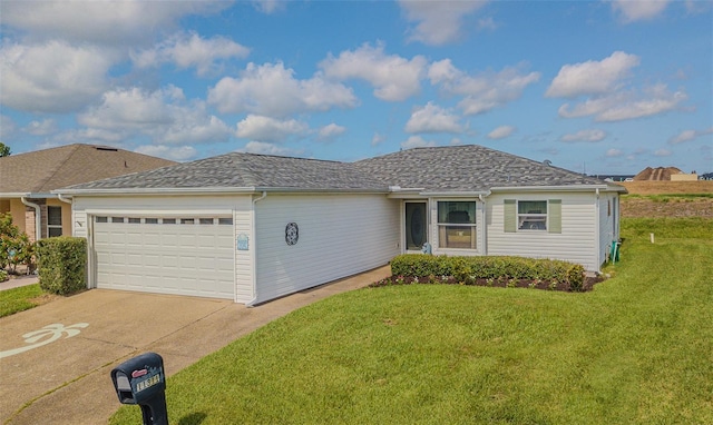 11311 Corey Pavin Ln, San Antonio, FL 33576 - ranch-style house with a garage, concrete driveway, and a front lawn