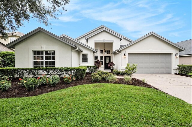 3023 Bent Creek Dr, Valrico, FL 33596 - single story home featuring a garage, stucco siding, driveway, and a front lawn