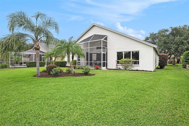 3023 Bent Creek Dr, Valrico, FL 33596 - back of house featuring a yard and a lanai