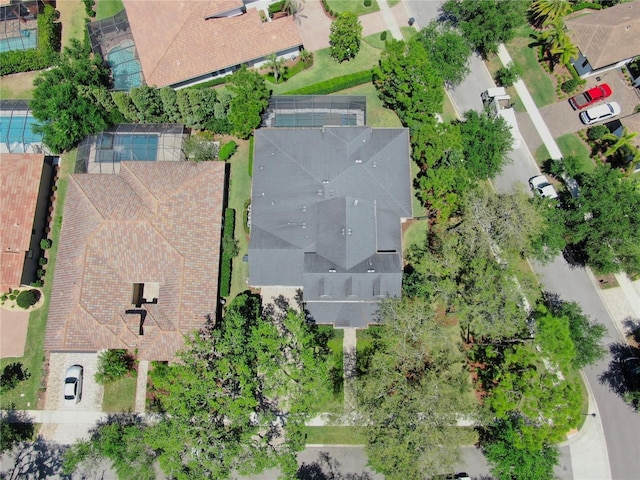 bird's eye view with a residential view