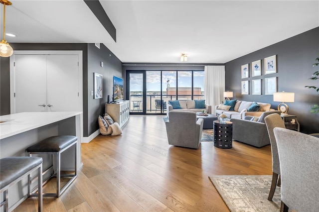 199 Dali Blvd Unit 902, Saint Petersburg, FL 33701 - living room featuring light wood finished floors and baseboards