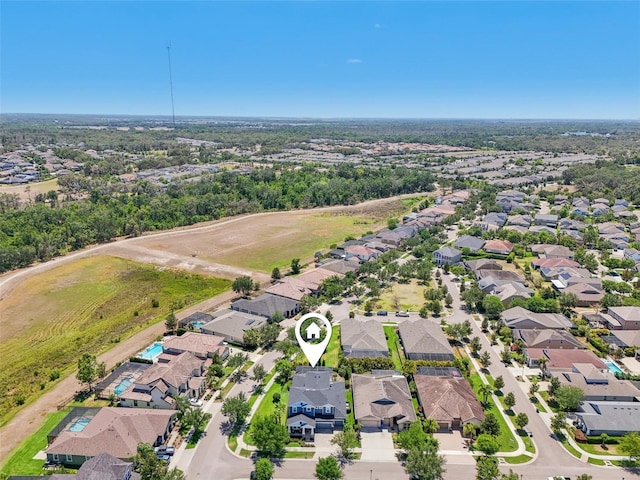 bird's eye view featuring a residential view