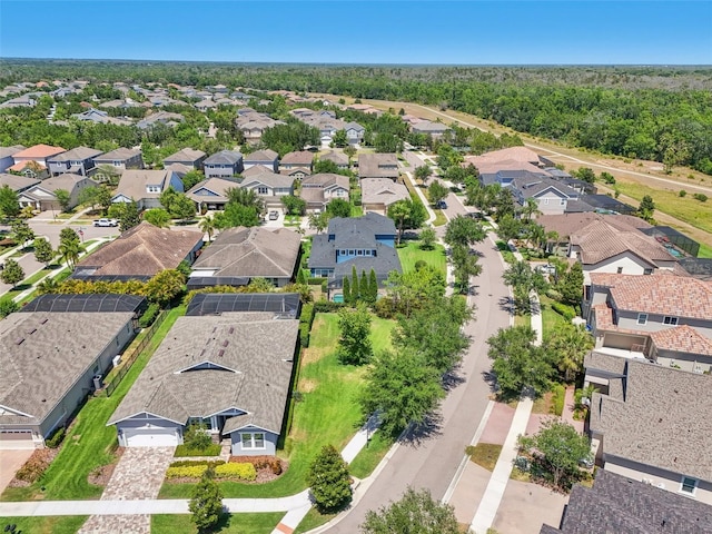 aerial view featuring a residential view