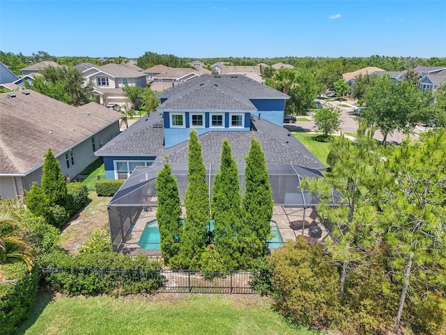 birds eye view of property featuring a residential view