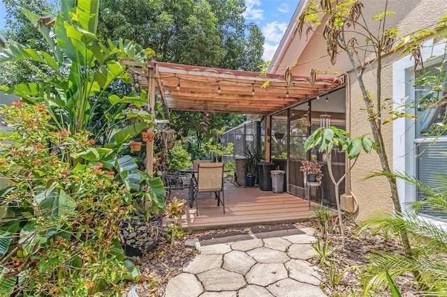 6407 E 112th Ave, Temple Terrace, FL 33617 - view of patio with a deck
