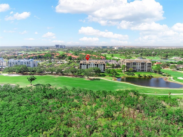 14820 Rue De Bayonne Unit 208, Clearwater, FL 33762 - birds eye view of property with a water view and golf course view