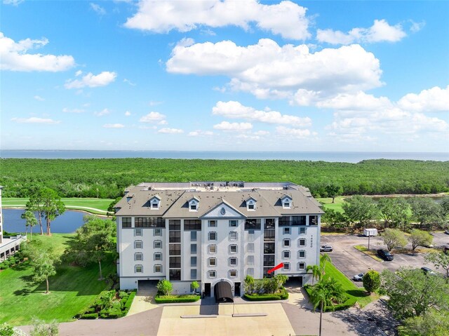 14820 Rue De Bayonne Unit 208, Clearwater, FL 33762 - birds eye view of property with a water view