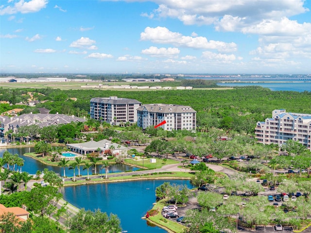 14820 Rue De Bayonne Unit 208, Clearwater, FL 33762 - drone / aerial view featuring a water view