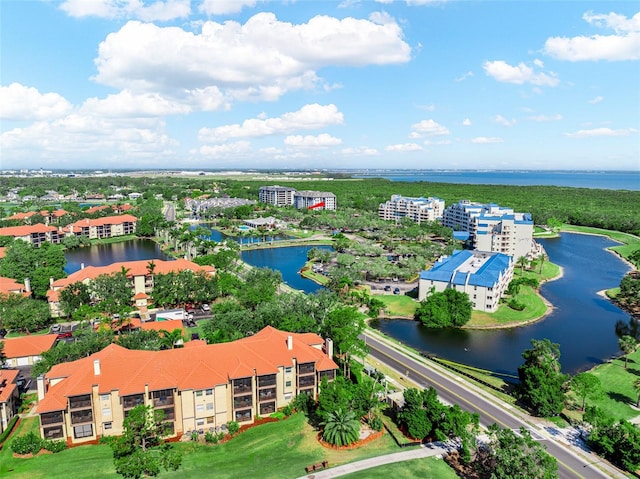 14820 Rue De Bayonne Unit 208, Clearwater, FL 33762 - birds eye view of property with a water view