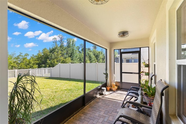 view of sunroom / solarium