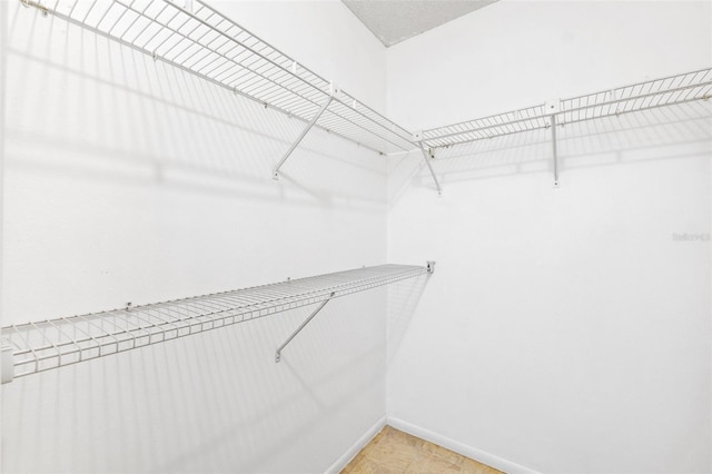 view of walk in closet