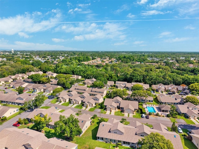 aerial view of residential area