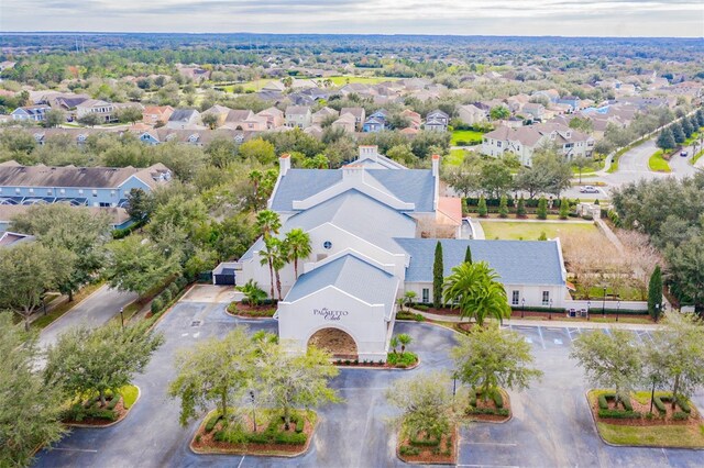 aerial view with a residential view