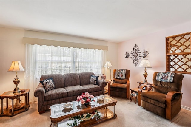 view of carpeted living room