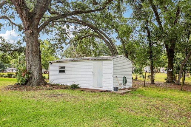 view of shed