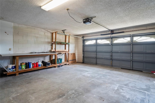 3353 Montano Ave, Spring Hill, FL 34609 - garage with concrete block wall and a garage door opener