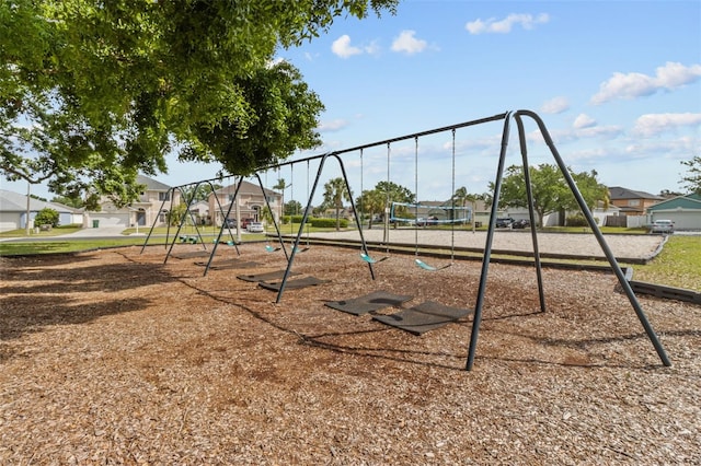 25830 Crippen Dr, Land O Lakes, FL 34639 - communal playground featuring a residential view