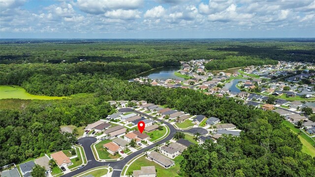 25830 Crippen Dr, Land O Lakes, FL 34639 - aerial view of property's location with nearby suburban area and a large body of water