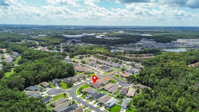 25830 Crippen Dr, Land O Lakes, FL 34639 - aerial perspective of suburban area featuring a large body of water