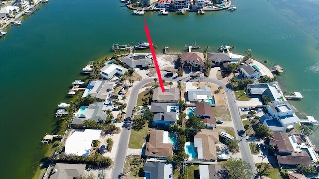 2015 Dolphin Blvd S, Saint Petersburg, FL 33707 - aerial view with a water view and a residential view