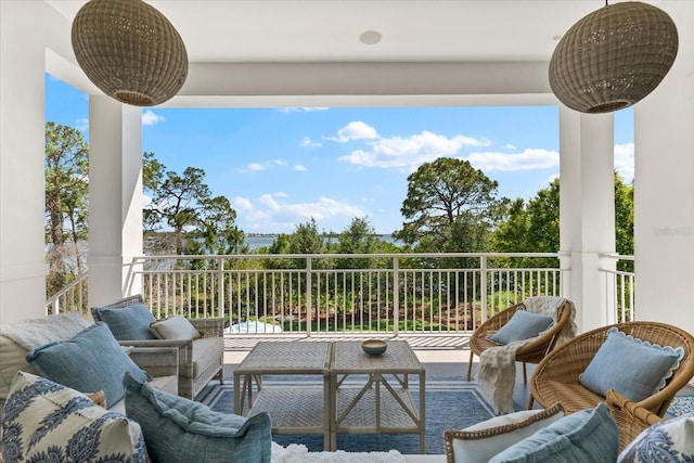 885 Seaview Cir Unit 20, Crystal Beach, FL 34681 - balcony featuring an outdoor hangout area