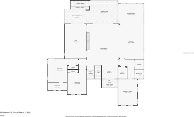 885 Seaview Cir Unit 20, Crystal Beach, FL 34681 - view of floor plan / room layout