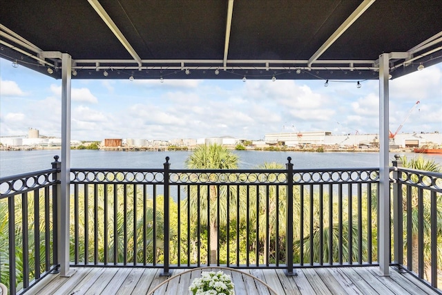 1476 Harbour Walk Rd, Tampa, FL 33602 - wooden deck with a water view