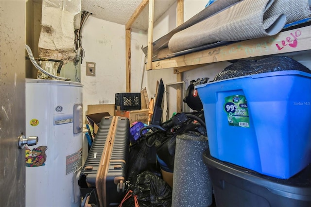 storage featuring electric water heater