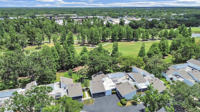 bird's eye view with a residential view and golf course view